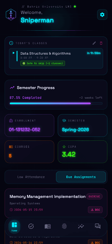 BU LMS Unified Dashboard